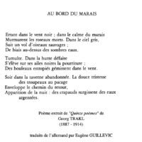 Poème de G.Trakl pour É.Lodeho